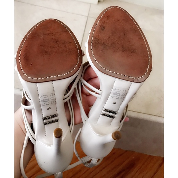 Herve Leger Lambskin Sandal Heels - Picture 5 of 5